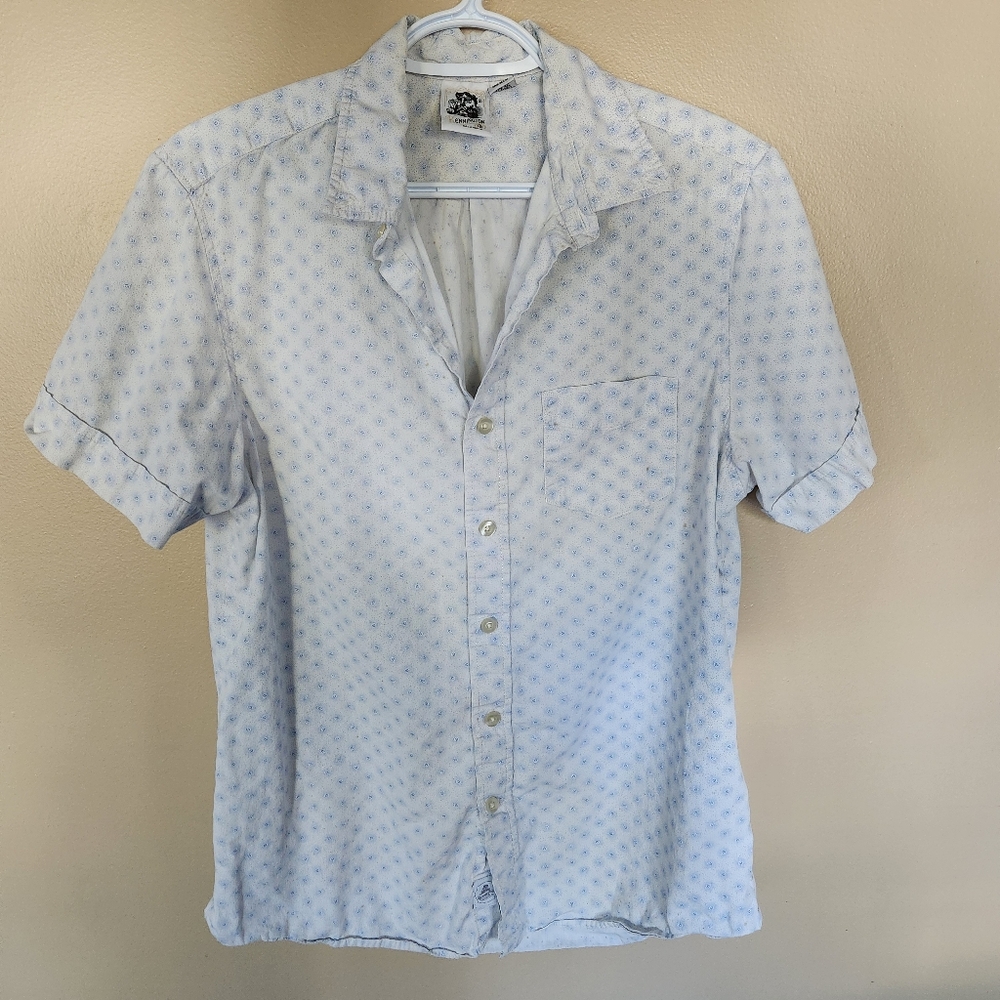 Kennington LTP California Mens Button Up Short Sleeve Shirt Size Large